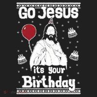 Go Jesus Its Your Birthday Ugly Christmas Beanie thumb 2