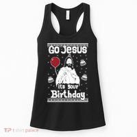 Go Jesus Its Your Birthday Ugly Christmas Women's Tank Top thumb 0