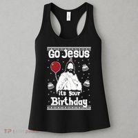 Go Jesus Its Your Birthday Ugly Christmas Women's Tank Top thumb 3