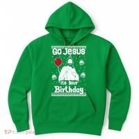 Go Jesus Its Your Birthday Ugly Christmas Hoodie thumb 0