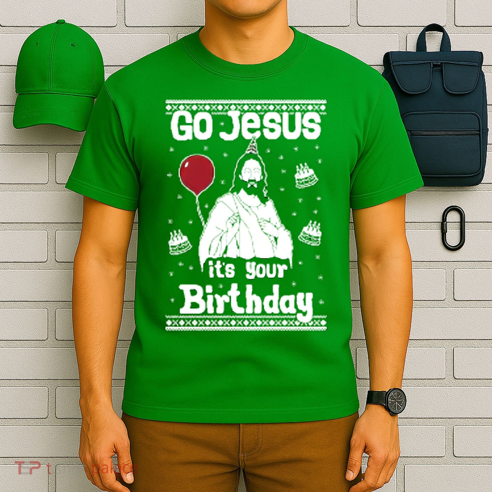 Go Jesus Its Your Birthday Ugly Christmas T-Shirt