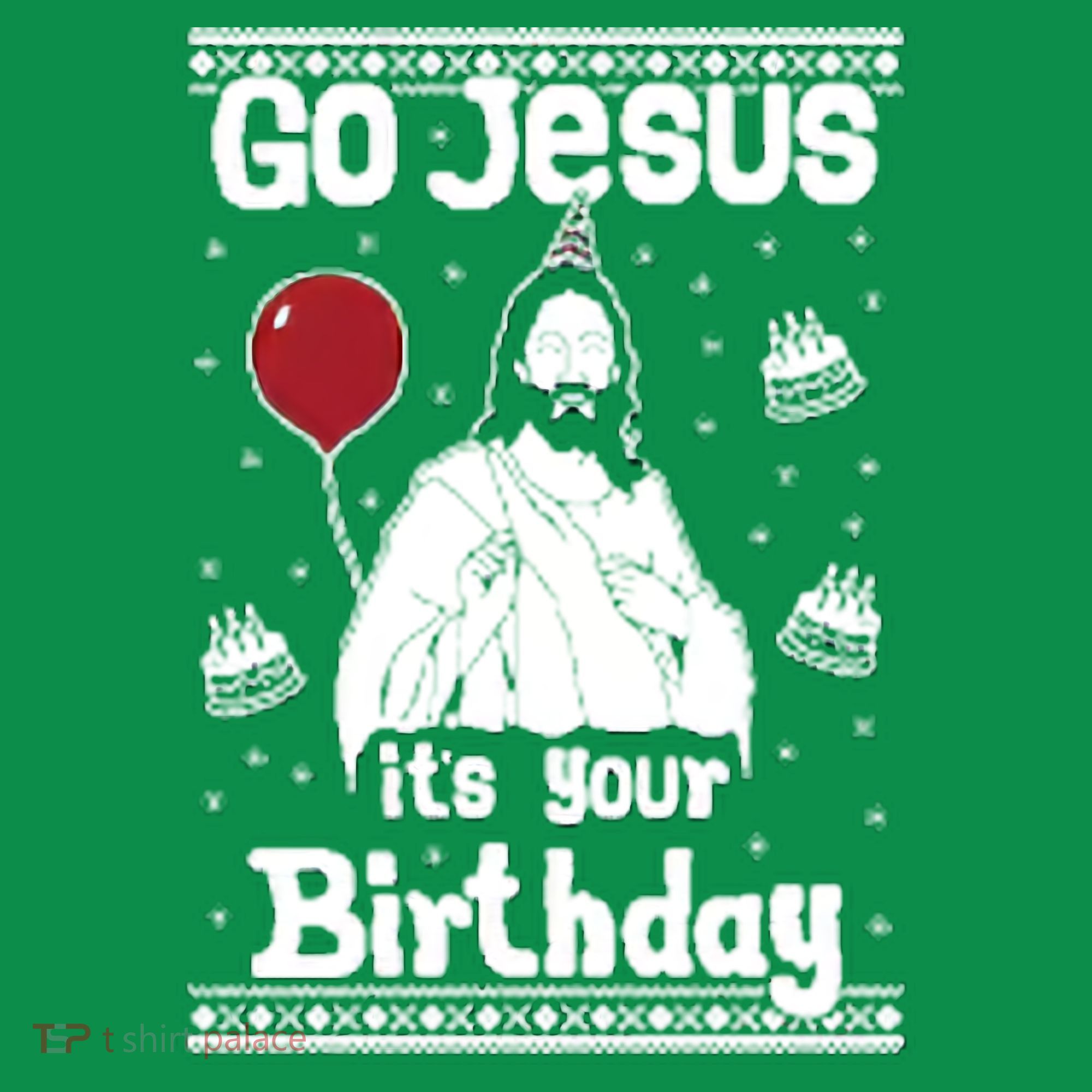 Go Jesus Its Your Birthday Ugly Christmas Baby Bodysuit