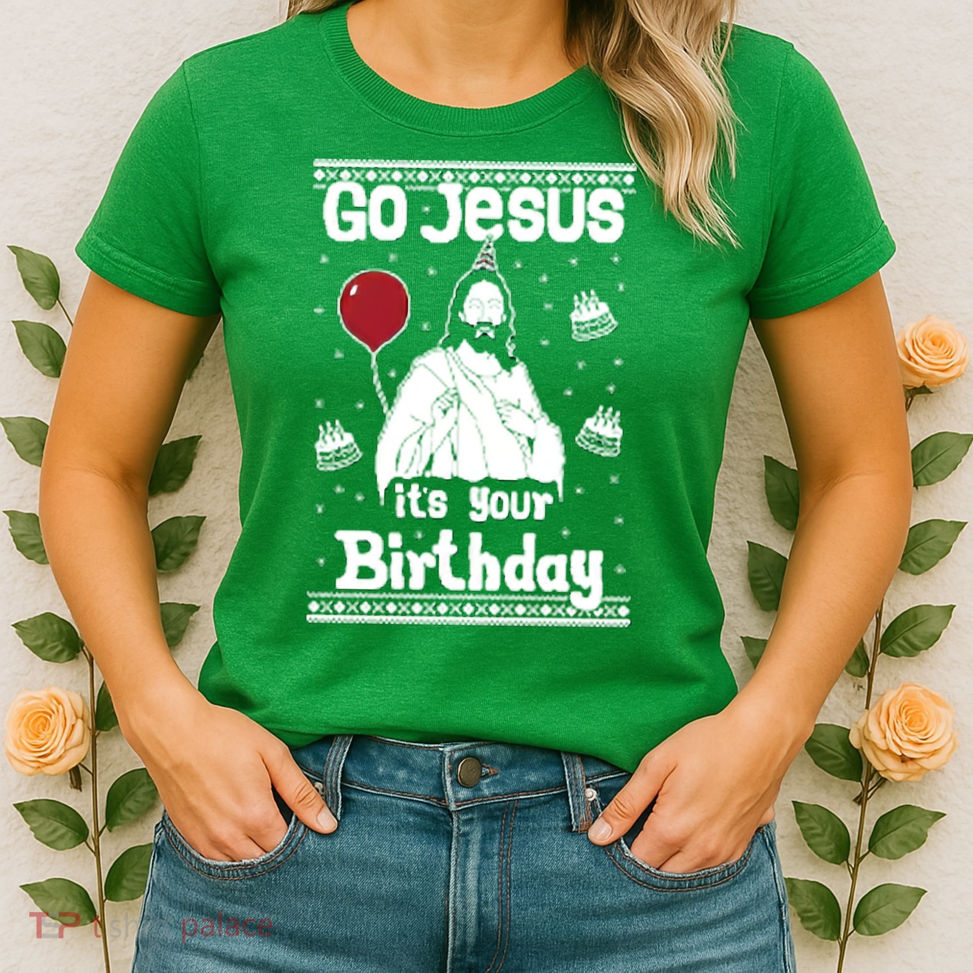 Go Jesus Its Your Birthday Ugly Christmas Women's T-Shirt