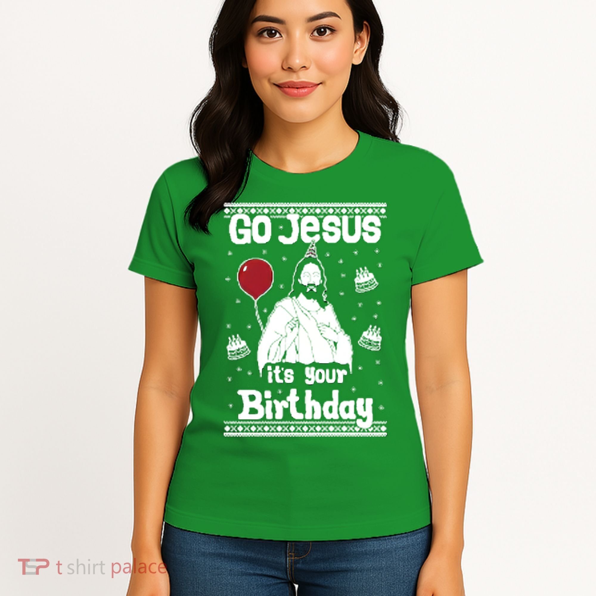 Go Jesus Its Your Birthday Ugly Christmas Women's T-Shirt