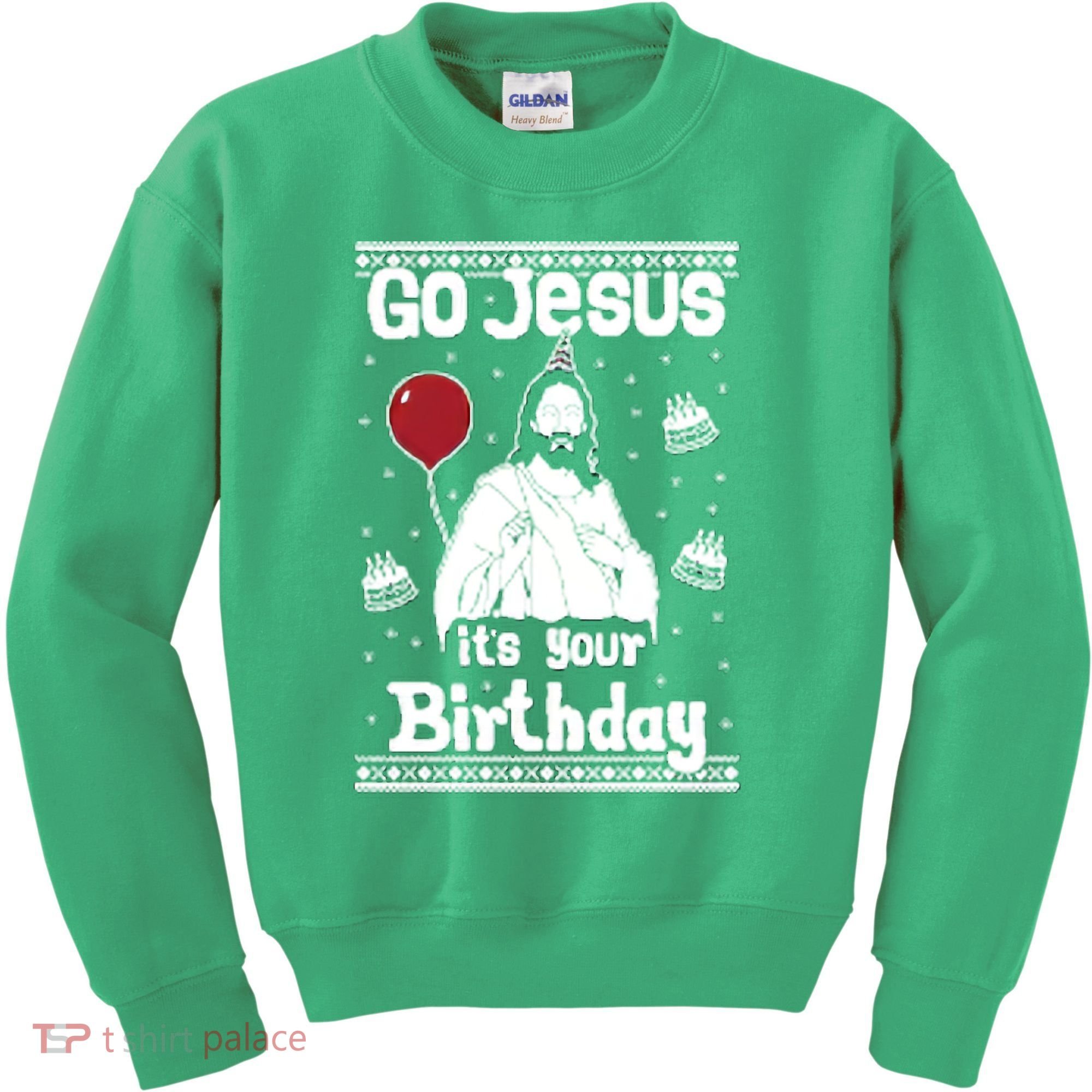 Go Jesus Its Your Birthday Ugly Christmas Kids Sweatshirt