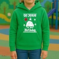 Go Jesus Its Your Birthday Ugly Christmas Kids Hoodie thumb 3