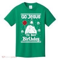 Go Jesus Its Your Birthday Ugly Christmas Kids T-Shirt thumb 0