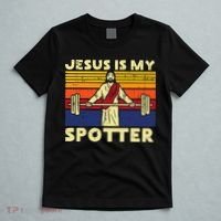 Gym Jesus Is My Spotter Christian Workout Lifting T-Shirt thumb 5