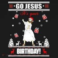Go Jesus ItS Your Birthday Funny Christian Ugly Christmas Women's Hoodie thumb 2