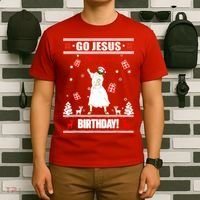 Go Jesus ItS Your Birthday Funny Christian Ugly Christmas T-Shirt thumb 6