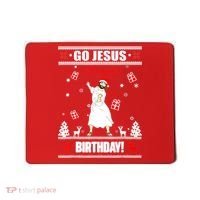 Go Jesus ItS Your Birthday Funny Christian Ugly Christmas Mousepad thumb 0