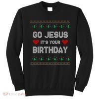 Go Jesus It's Your Birthday Ugly Christmas Party Sweatshirt thumb 0