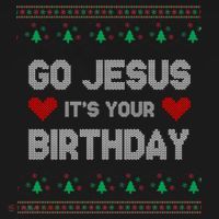 Go Jesus It's Your Birthday Ugly Christmas Party Coaster thumb 2