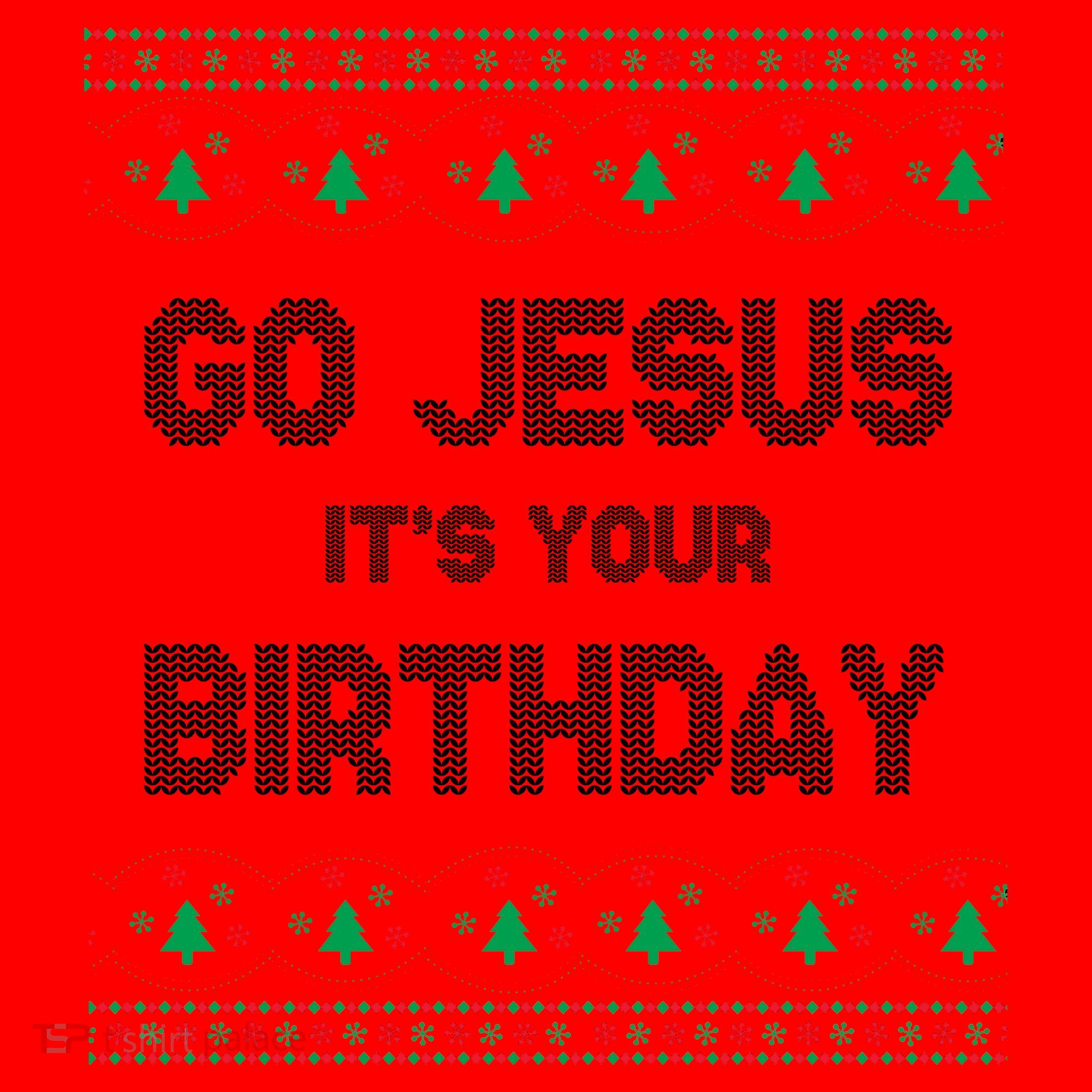 Go Jesus It's Your Birthday Ugly Christmas Party Santa Hat