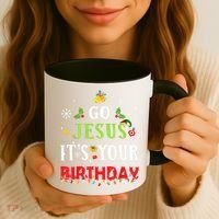 Go Jesus Its Your Birthday Funny Christmas Coffee Mug thumb 3