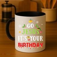 Go Jesus Its Your Birthday Funny Christmas Coffee Mug thumb 4