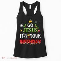 Go Jesus Its Your Birthday Funny Christmas Women's Tank Top thumb 0