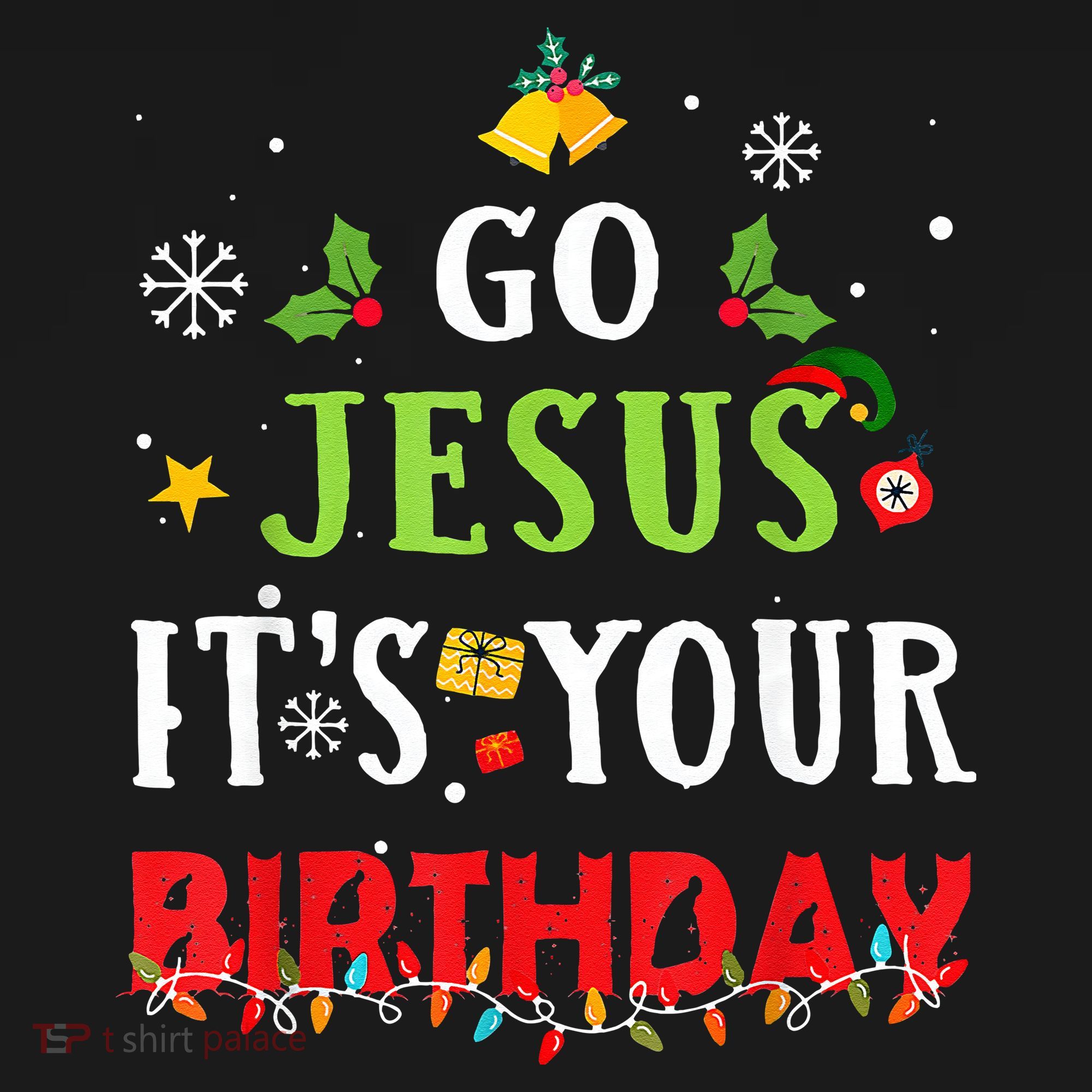 Go Jesus Its Your Birthday Funny Christmas Women's Tank Top