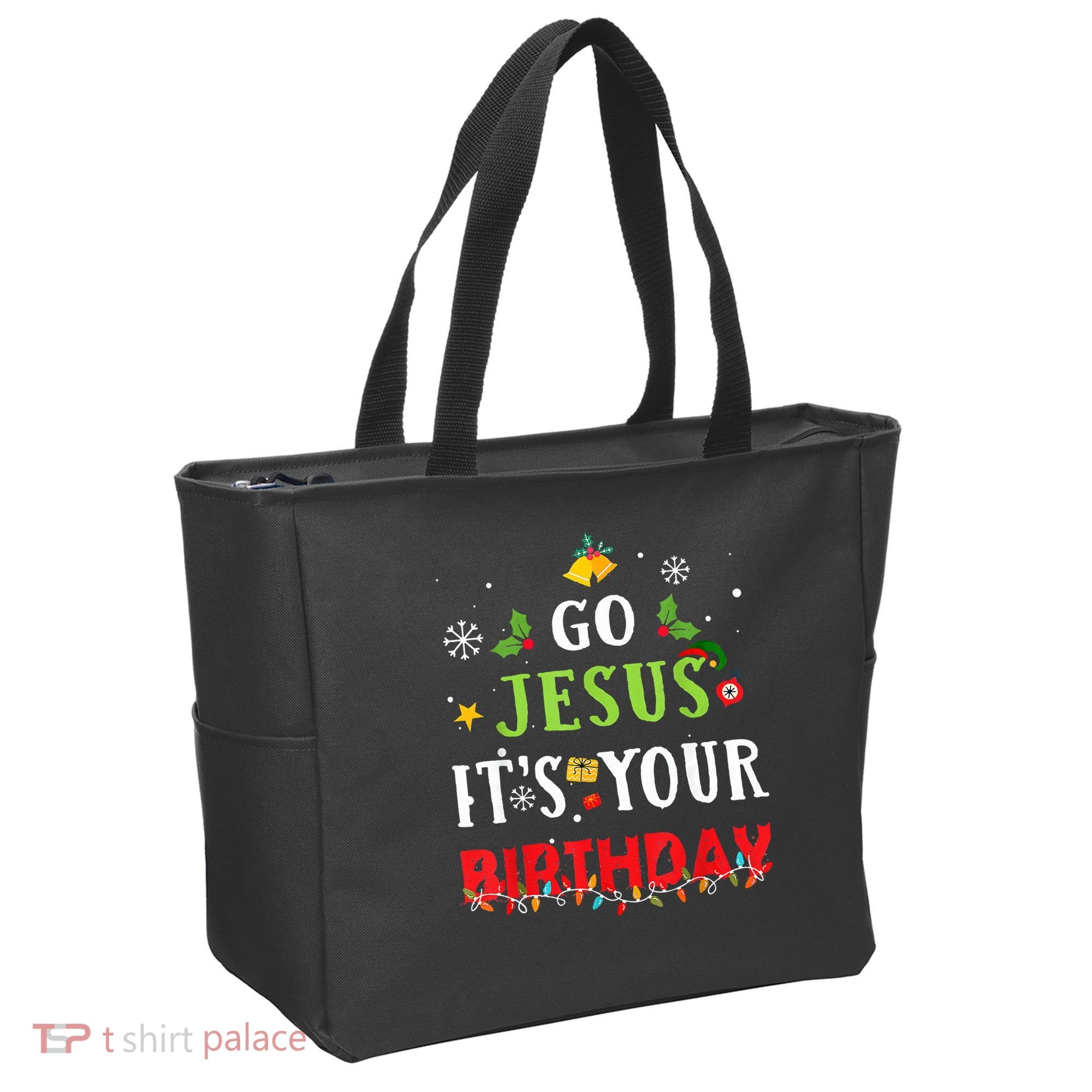 Go Jesus Its Your Birthday Funny Christmas Tote Bag