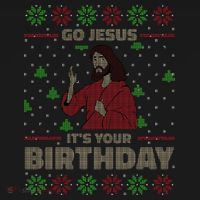 Go Jesus It's Your Birthday Christian Funny Ugly Christmas Women's Tank Top thumb 5