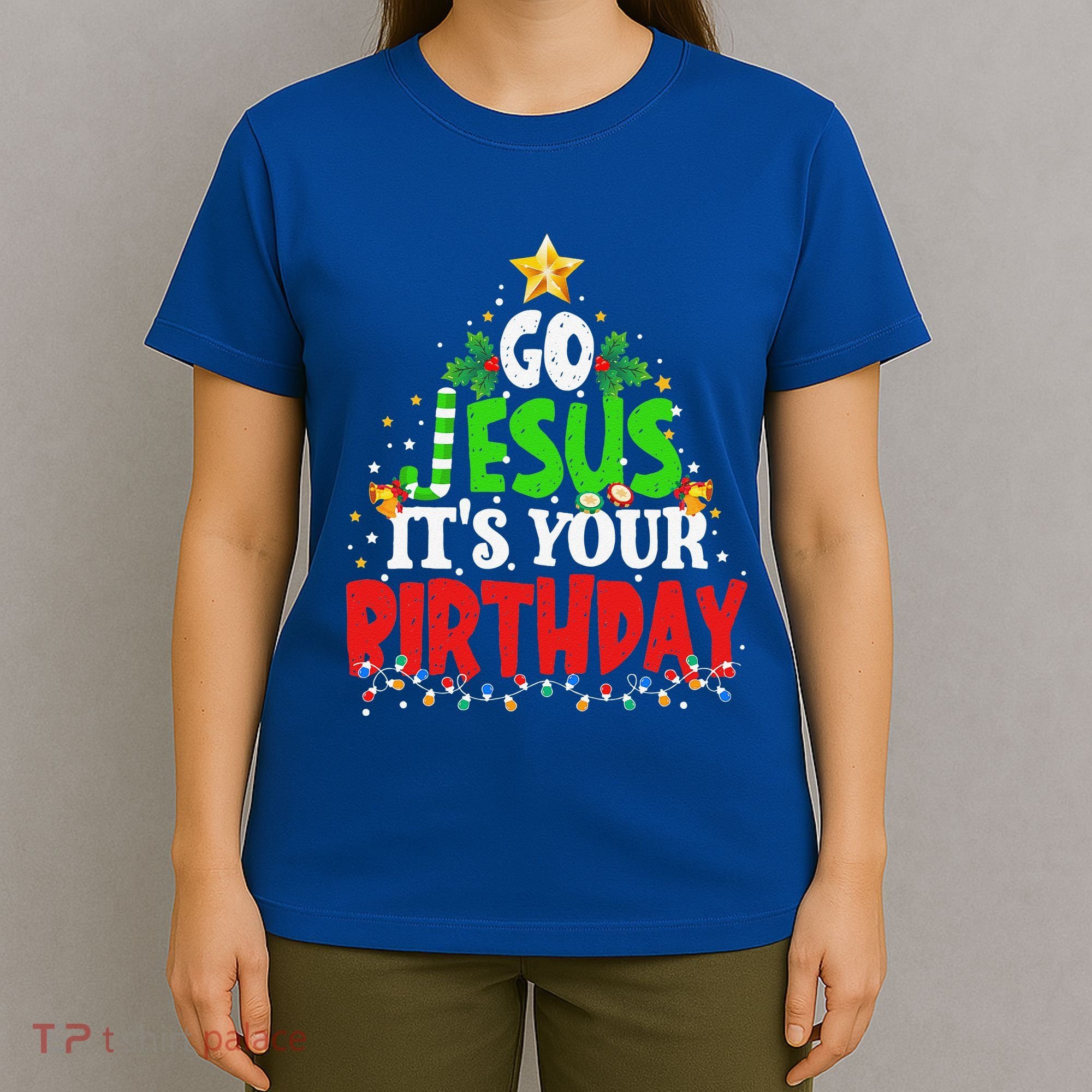 Go Jesus Its Your Birthday Christmas Family Matching Pajama T-Shirt