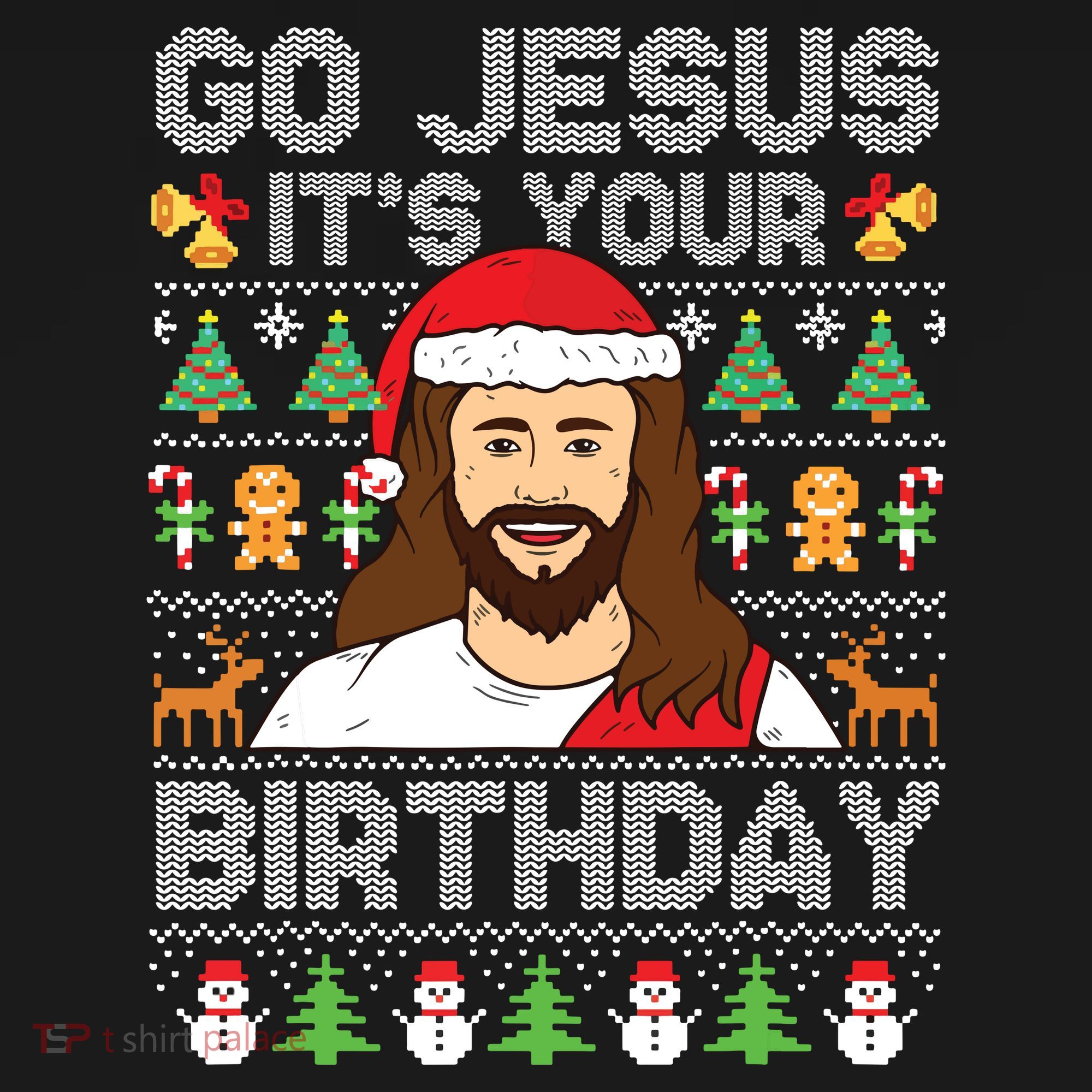 Go Jesus Its Your Birthday Ugly Christmas Sweater Funny Apron
