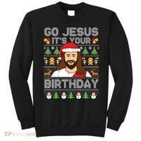 Go Jesus Its Your Birthday Ugly Christmas Sweater Funny Sweatshirt thumb 0
