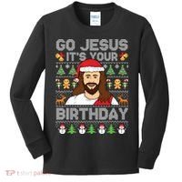 Go Jesus Its Your Birthday Ugly Christmas Sweater Funny Kids Long Sleeve Shirt thumb 0