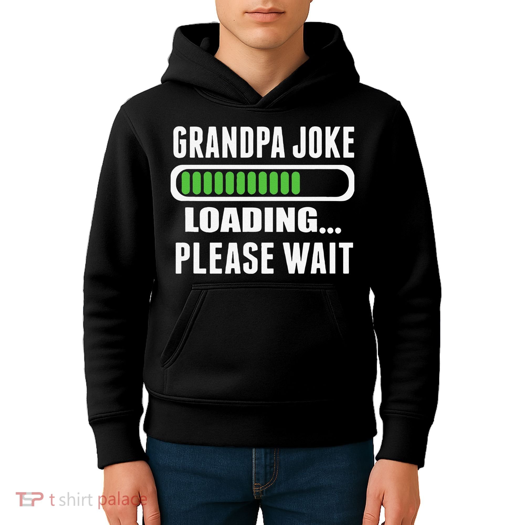Grandpa Joke Loading Please Wait Kids Hoodie