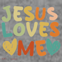 Groovy Jesus Loves Me Biblical Christian Church Retro Tall Sweatshirt thumb 2