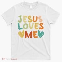 Groovy Jesus Loves Me Biblical Christian Church Retro T-Shirt thumb 0