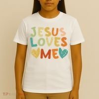 Groovy Jesus Loves Me Biblical Christian Church Retro T-Shirt thumb 4