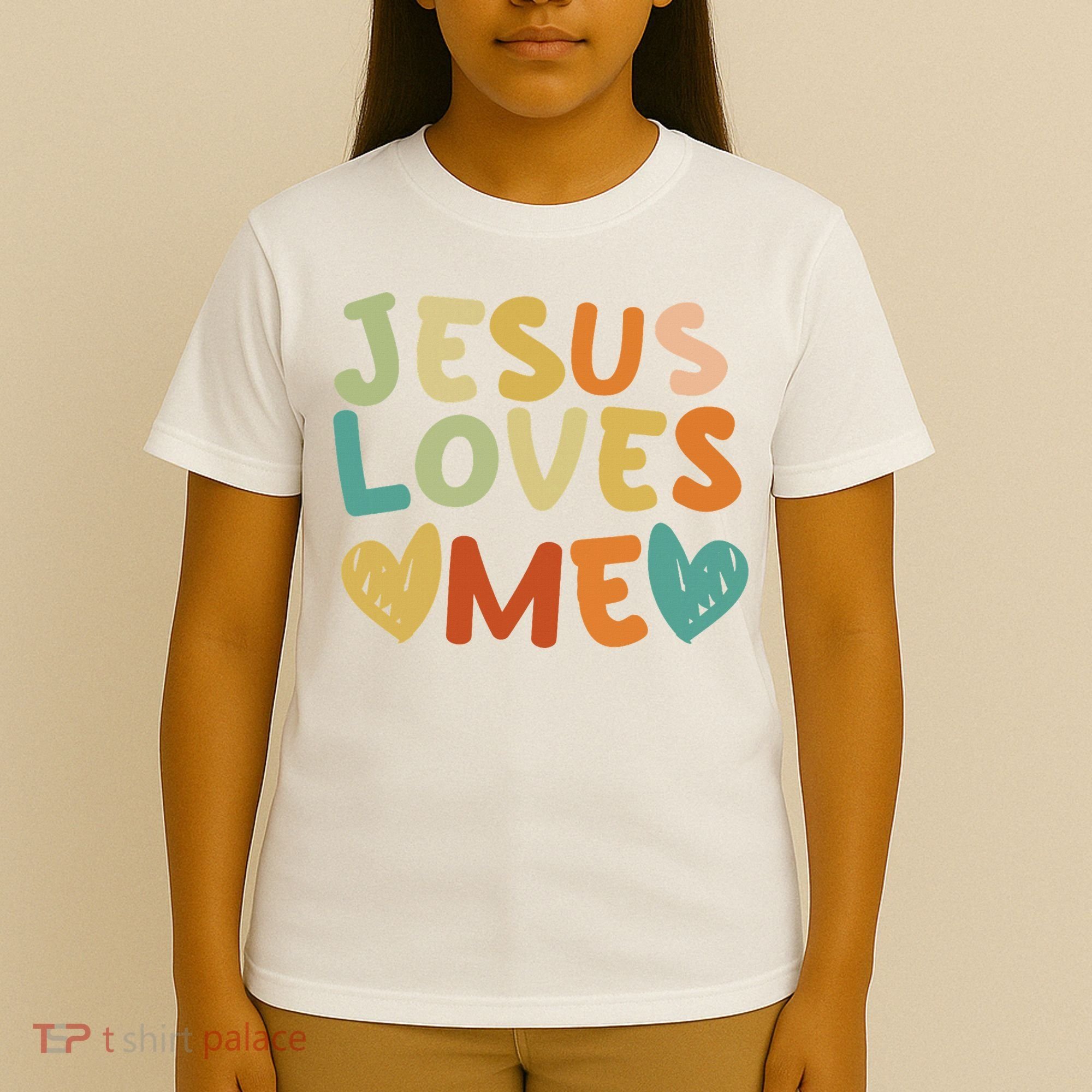 Groovy Jesus Loves Me Biblical Christian Church Retro T-Shirt