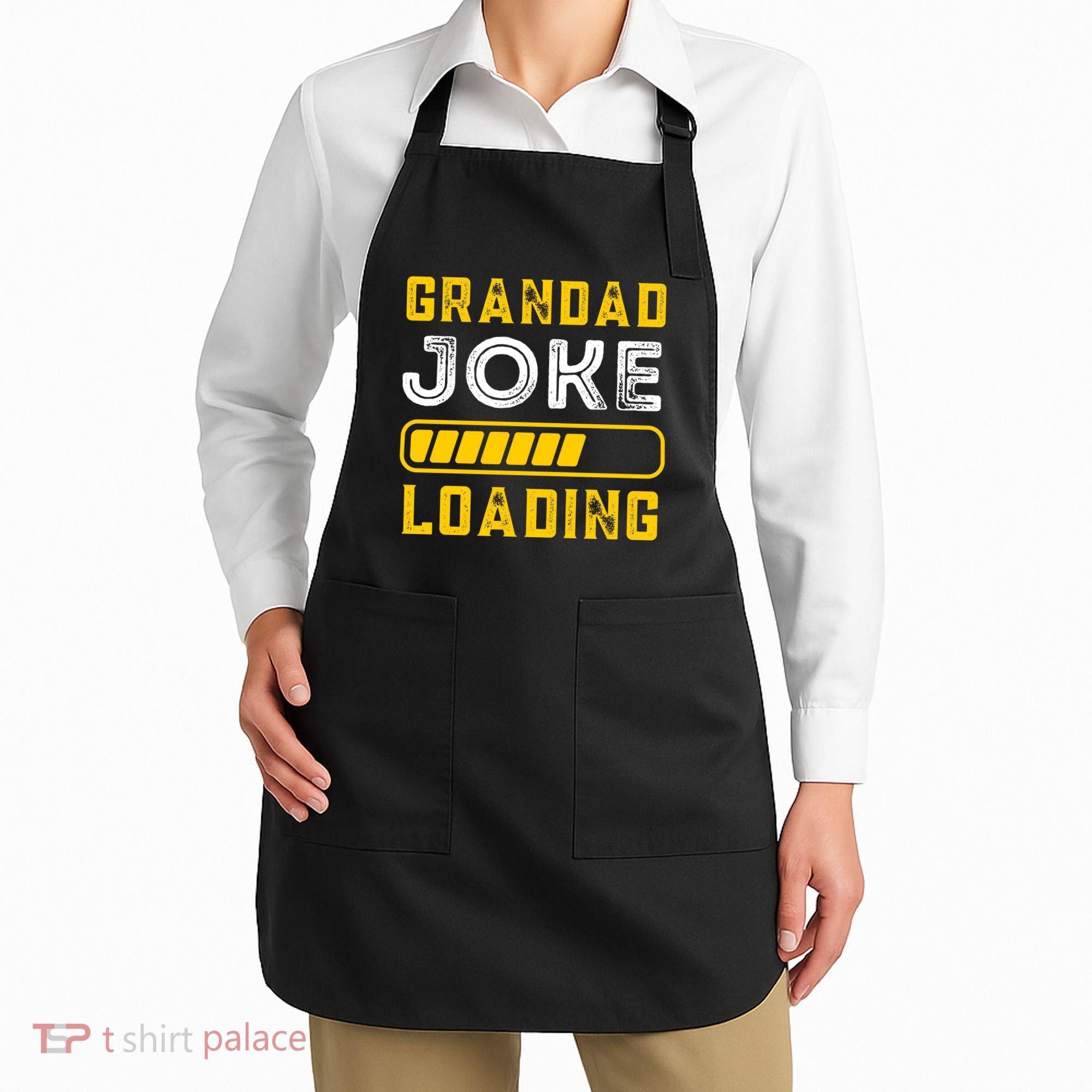 Grandad Joke Loading Funny Fathers Day Apron