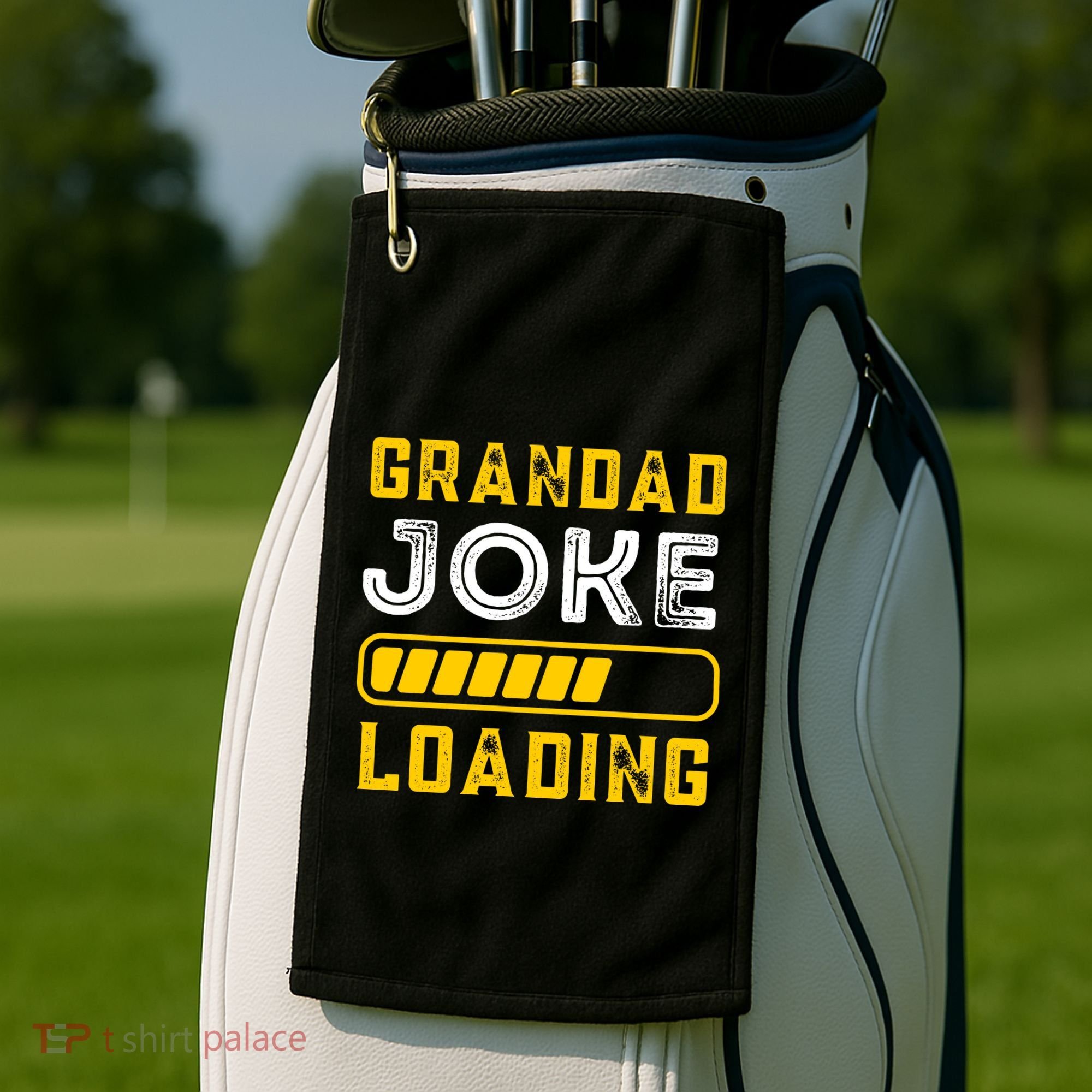 Grandad Joke Loading Funny Fathers Day Golf Towel