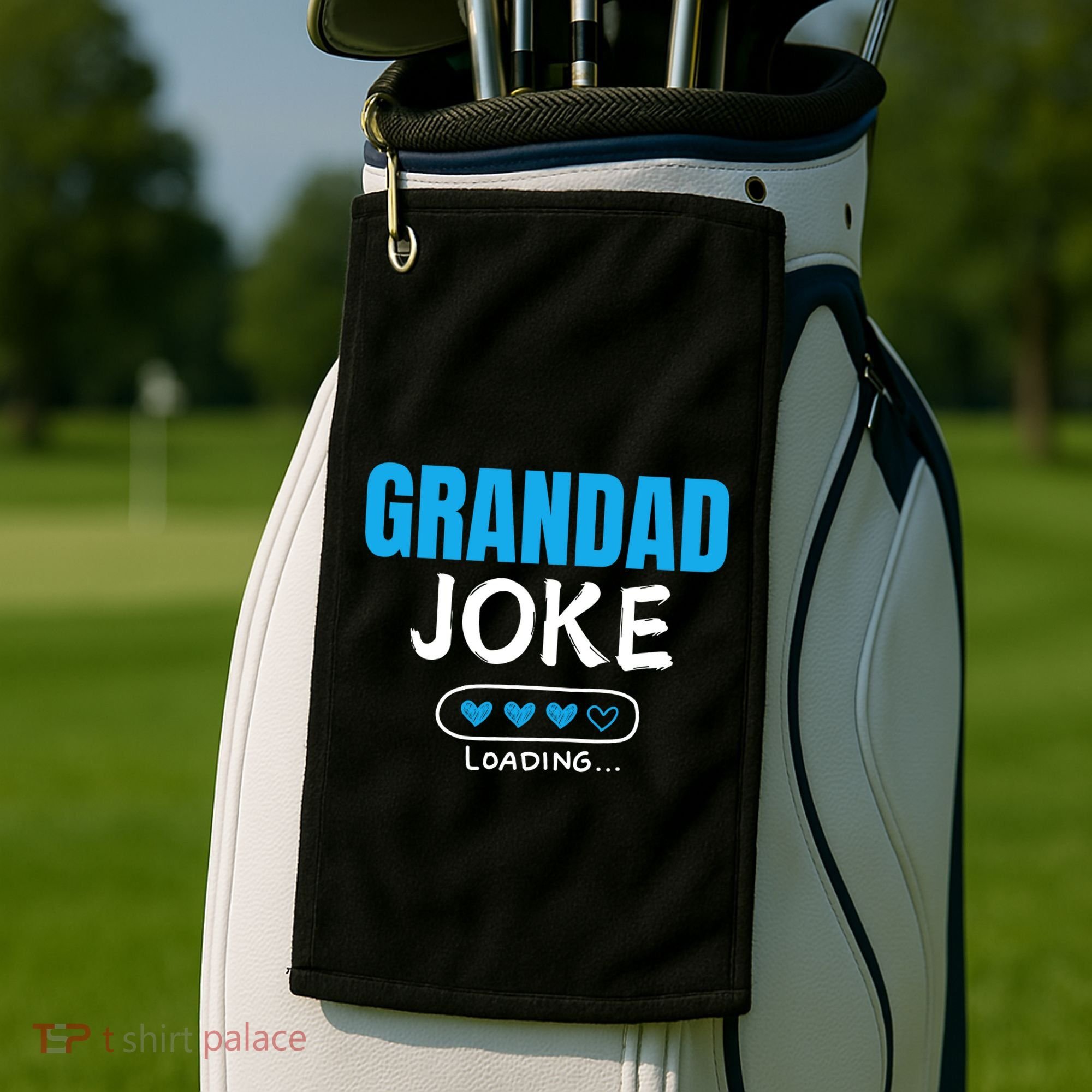 Grandad Joke Loading Funny Grandad Fathers Day Golf Towel