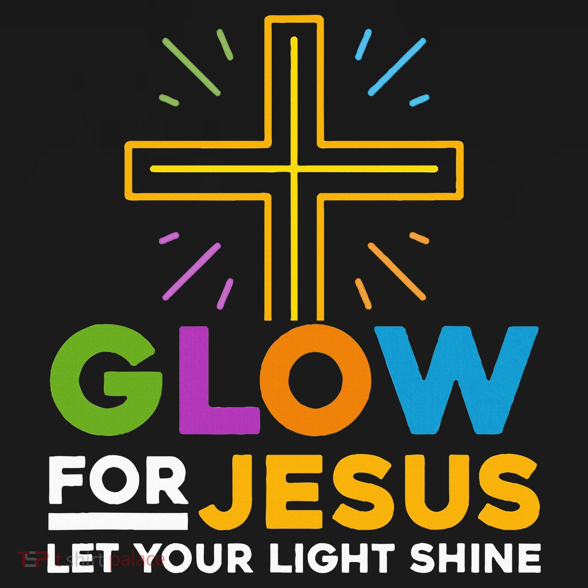 Glowfor Jesus Let Your Light Shine Faith Cross Christian Women's Tank Top