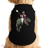 Gun Jesus Riding A Trex Dinosaur Funny Christian Dino Lover Doggie Tank thumb 0
