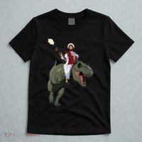 Gun Jesus Riding A Trex Dinosaur Funny Christian Dino Lover T-Shirt thumb 5