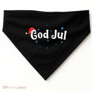 God Jul Swedish Christmas Gift USA-Made Doggie Bandana