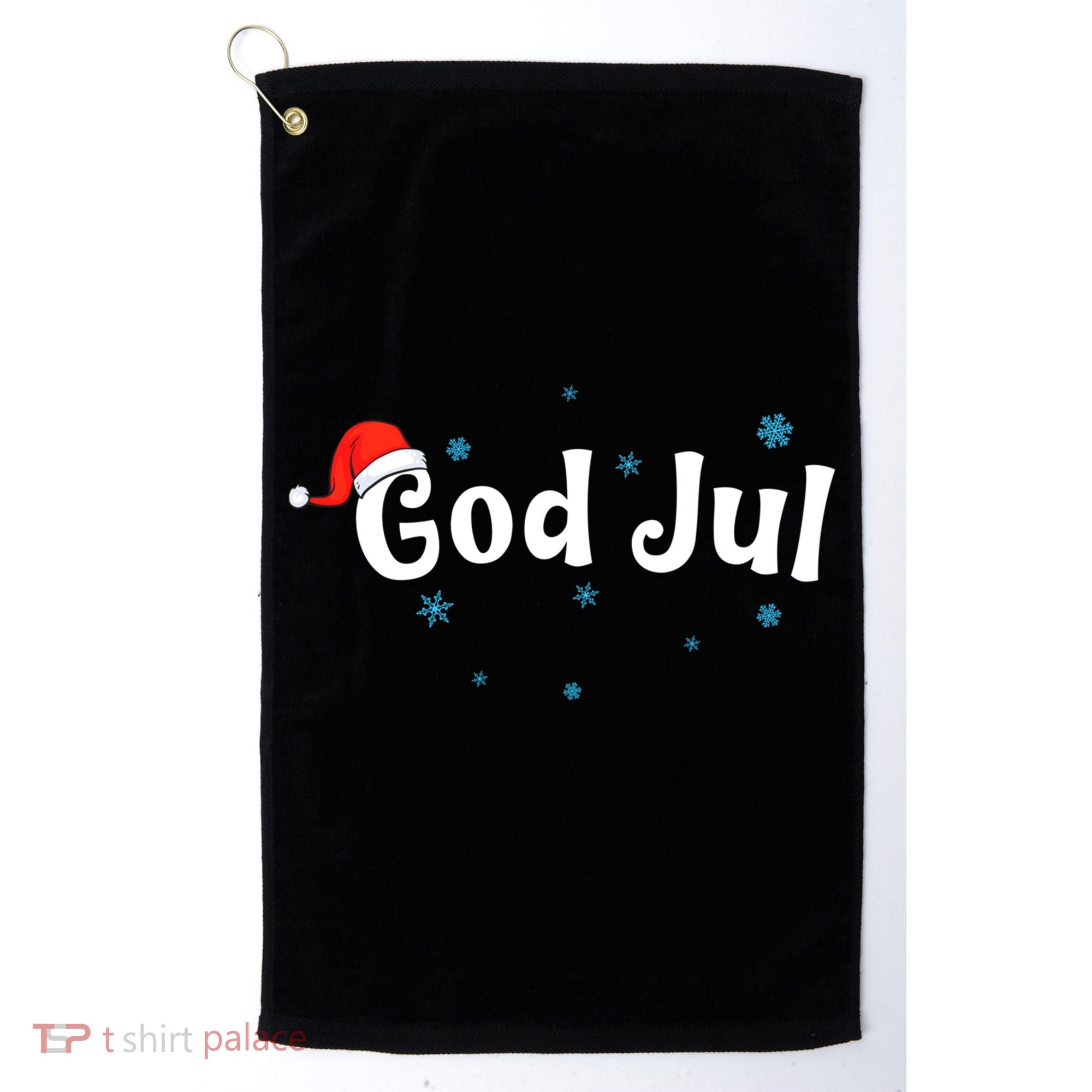 God Jul Swedish Christmas Gift Golf Towel