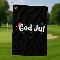 God Jul Swedish Christmas Gift Golf Towel thumb 1