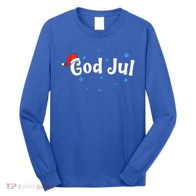 God Jul Swedish Christmas Gift Long Sleeve Shirt