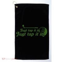 Golf Just Tap It In Funny Golf Player Golfing Sport Quote Golf Towel thumb 0