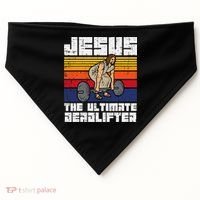 Gym Jesus Ultimate Deadlifter Christian Workout USA-Made Doggie Bandana thumb 0