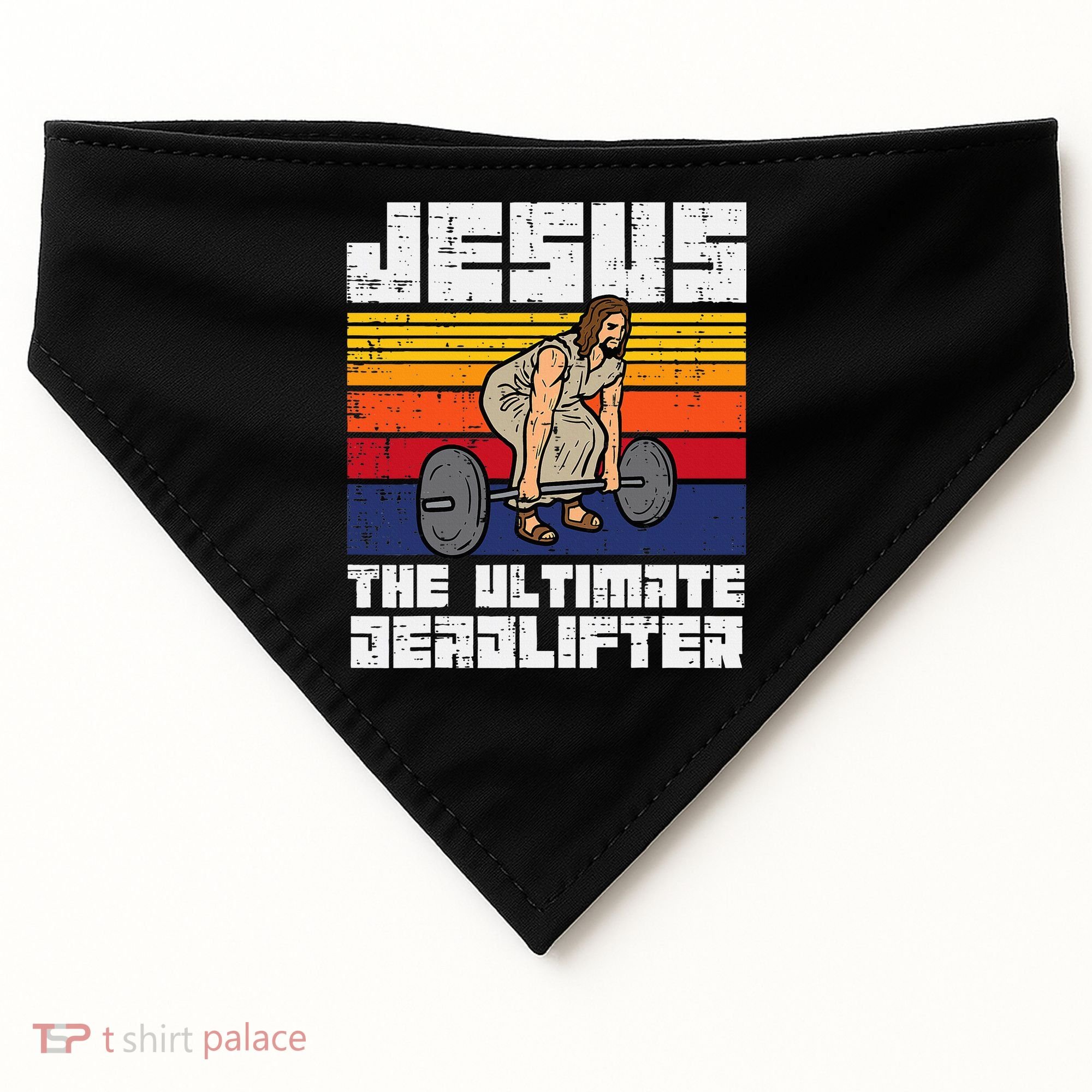 Gym Jesus Ultimate Deadlifter Christian Workout USA-Made Doggie Bandana