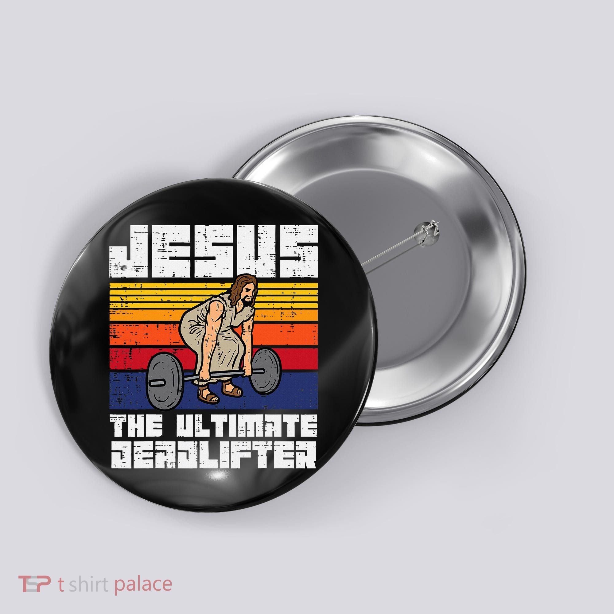 Gym Jesus Ultimate Deadlifter Christian Workout Button