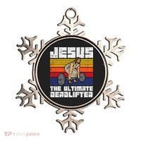 Gym Jesus Ultimate Deadlifter Christian Workout Ornament thumb 0