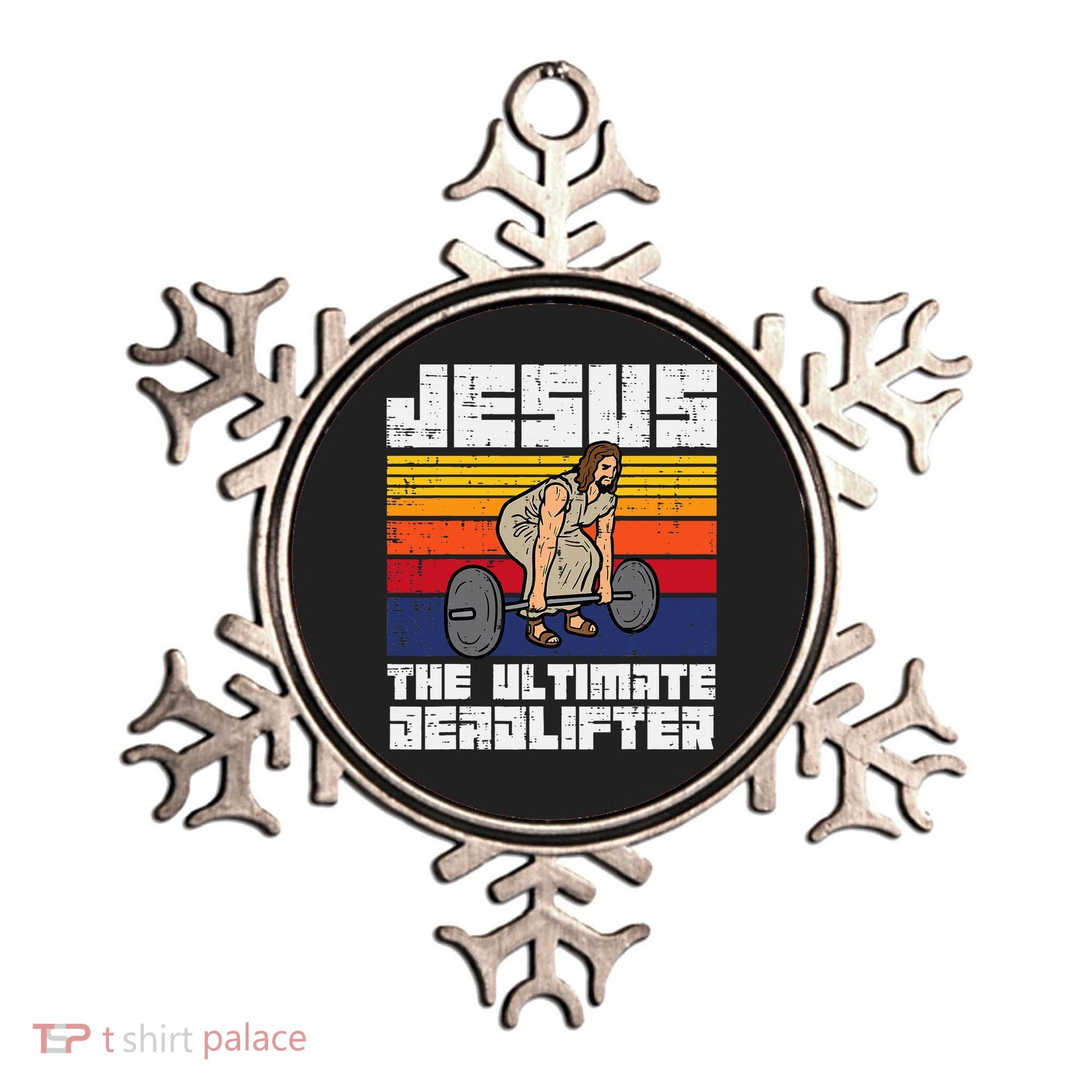 Gym Jesus Ultimate Deadlifter Christian Workout Ornament