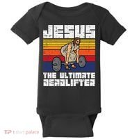 Gym Jesus Ultimate Deadlifter Christian Workout Baby Bodysuit thumb 0